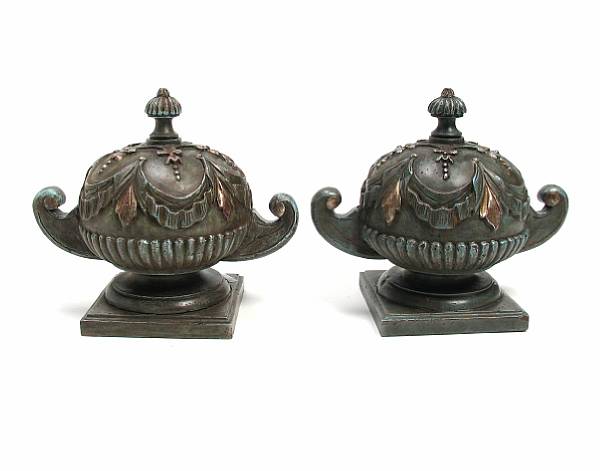 Appraisal: A pair of Italian style painted wood finials height in