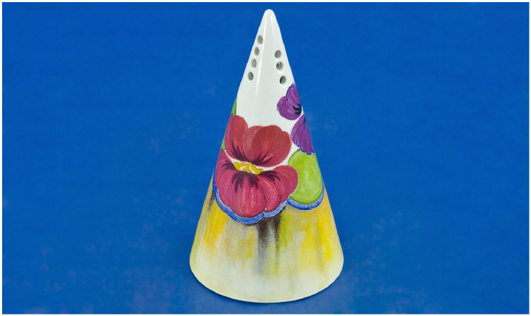 Appraisal: Wedgwood Clarice Cliff Conical Shaped Sugar Sifter Centenary edition Bizarre