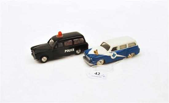 Appraisal: TWO CIJ FRANCE MODELS INCLUDING EUROPARC AMBULANCE RENAULT AND PEUGEOT