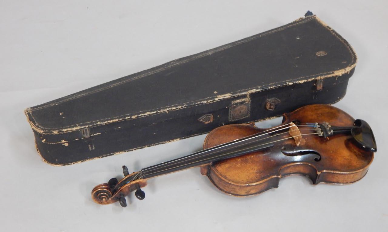 Appraisal: A late th early thC French figured maple violin bearing