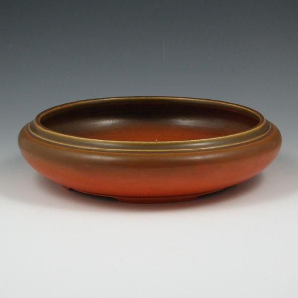 Appraisal: Roseville Florane or Rosecraft - bowl in burnt orange Marked