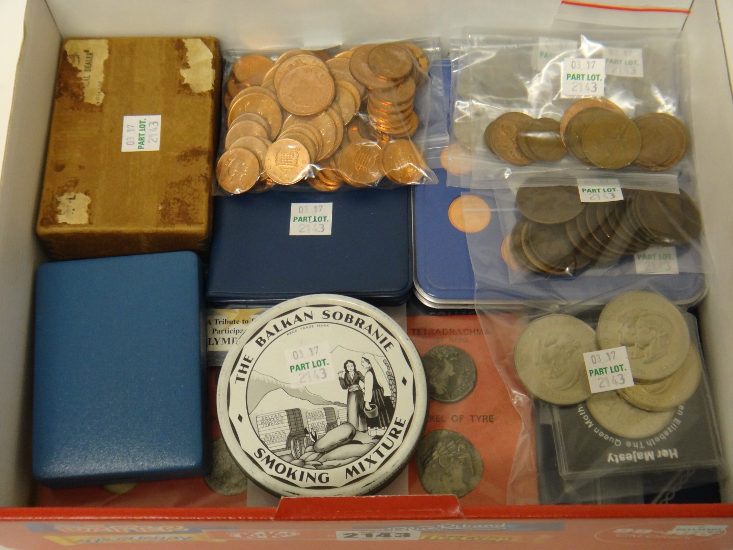 Appraisal: British and foreign coins including a silver proof ten pence