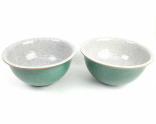 Appraisal: Pair of Asian Crackleware Bowls Pair of Asian crackleware bowls