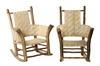 Appraisal: ADIRONDACK CHAIRS - Pair of natural birch twig rocking arm