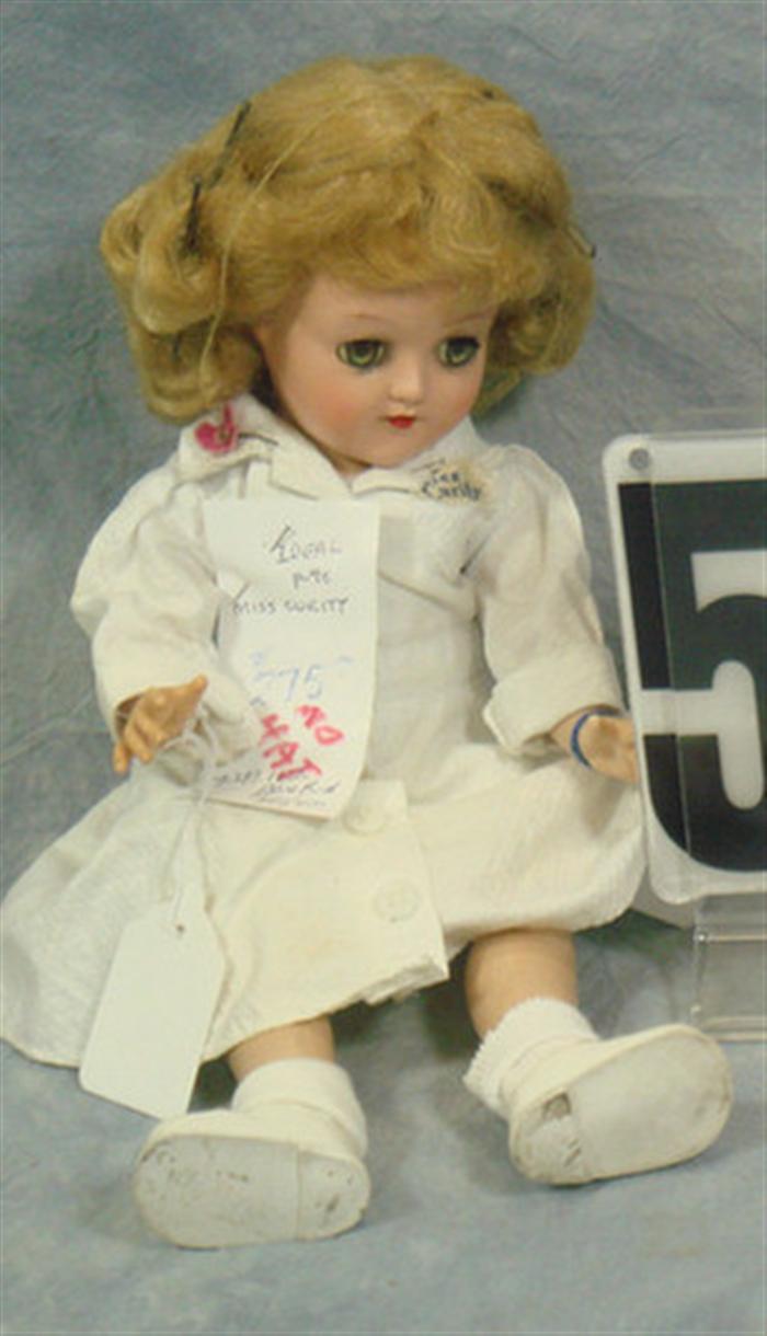 Appraisal: Ideal Miss Curity Doll hard plastic green sleepy eyes that