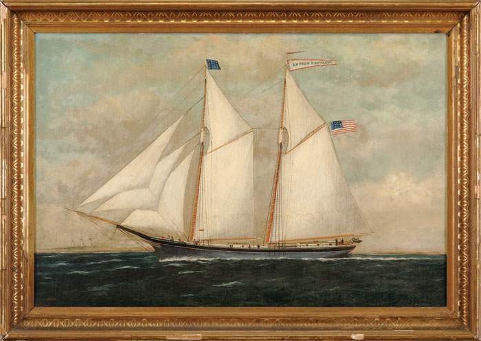 Appraisal: WILLIAM PIERCE STUBBS AMERICAN - THE SCHOONER quot ANDREW H