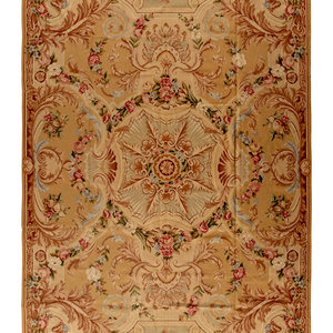 Appraisal: An Aubusson Style Wool Rug th Century feet inches x