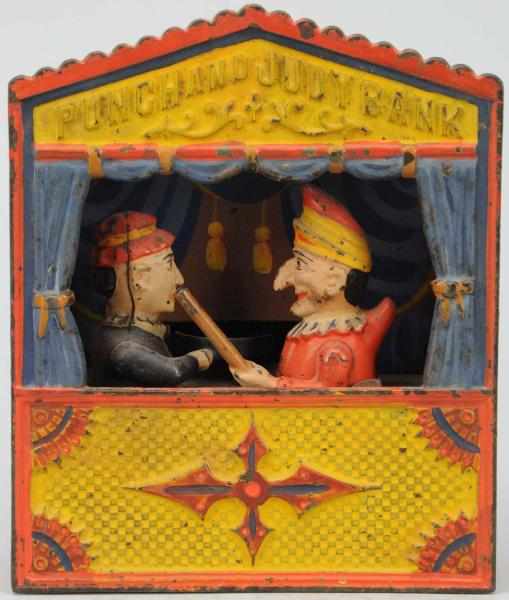 Appraisal: Cast Iron Punch Judy Mechanical Bank Manufactured by Shepard Hardware