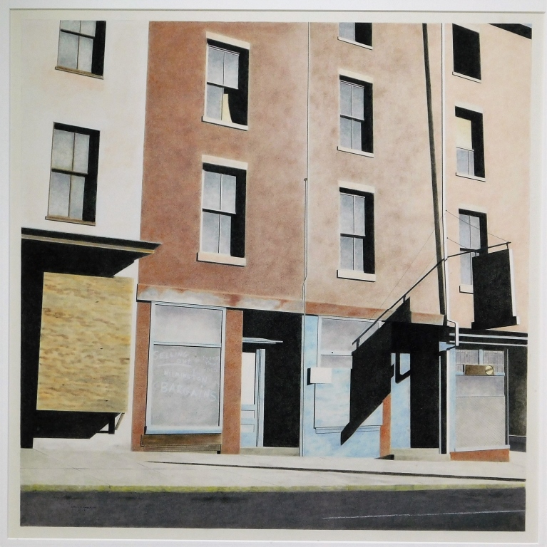 Appraisal: JAMES A ANDERSON STREET VIEW PASTEL DRAWING United States th