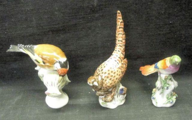 Appraisal: MEISSEN Porcelain Birds Ranging in height from approx to From