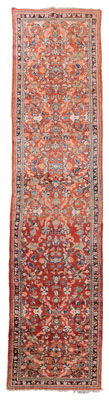 Appraisal: Majal Runner Persian th century repeating floral and vine designs