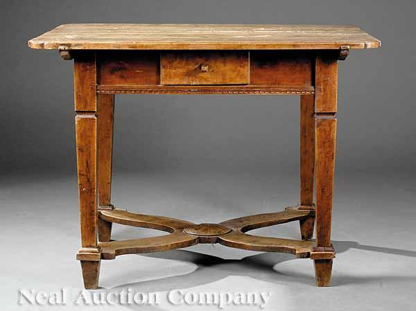 Appraisal: An Italian Neo-Classical Fruitwood Side Table late th c molded