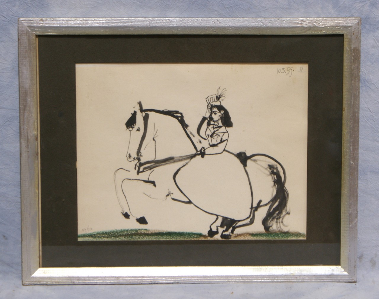 Appraisal: After Pablo Picasso th c lithograph Lady on Horseback numbered