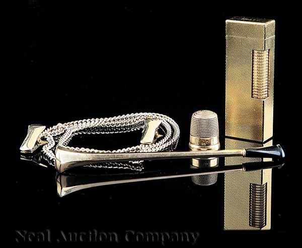 Appraisal: A Vintage kt Yellow Gold Dunhill Cigarette Lighter together with