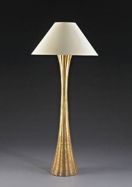 Appraisal: A gold plate 'Diva' floor lamp McGuire Furniture Company st