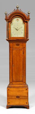 Appraisal: Willard Federal tall case clock arched and painted wooden dial