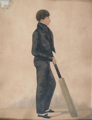 Appraisal: Richard Dighton - Edgar Wise with a cricket bat Girl