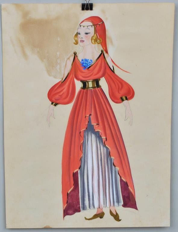 Appraisal: N Akimov W C Costume Design th Night Nikolai Akimov