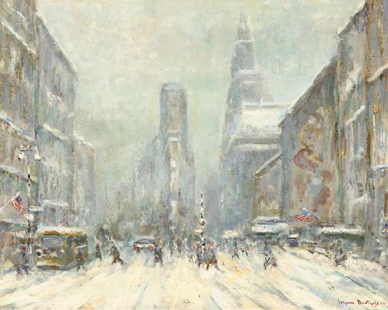 Appraisal: Johann Berthelsen - New York NY Times Square in the