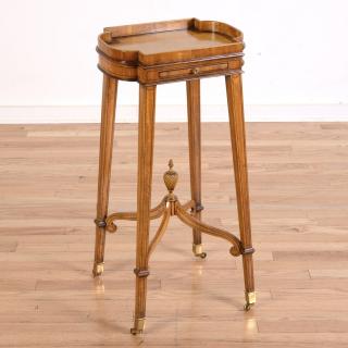 Appraisal: George III style inlaid mahogany kettle stand George III style