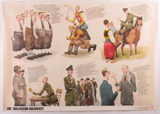 Appraisal: Kurt Waldheim Character Poster Kurt Waldheim vintage cartoon poster with