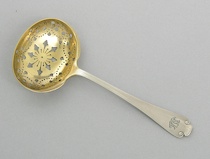 Appraisal: Tiffany Co Sterling Silver Sifter Spoon with pierced bowl and