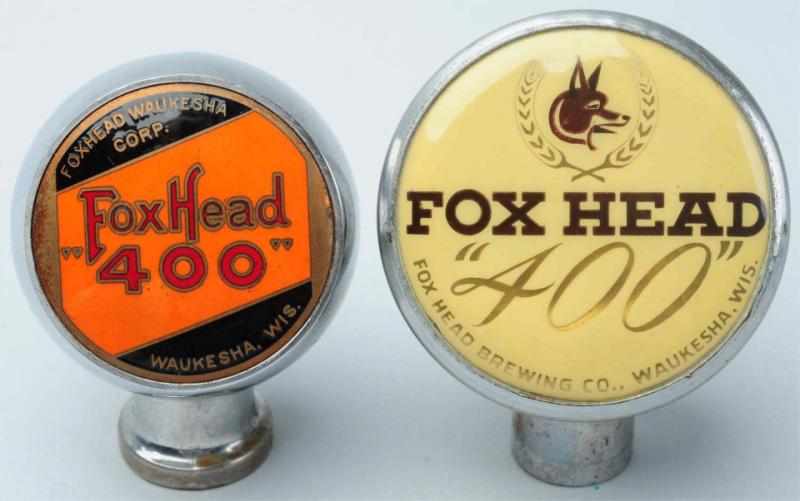 Appraisal: Lot of Foxhead Beer Tap Knobs Includes one with orange