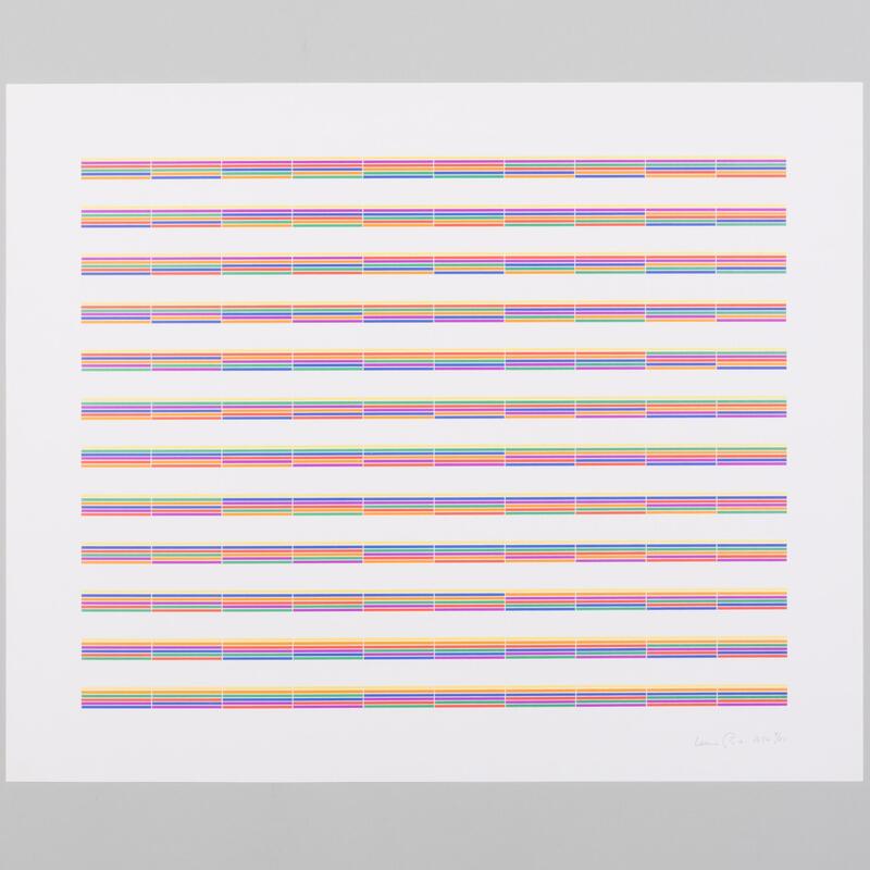 Appraisal: Laura Grisi - Stripes The set of seven lithographs in