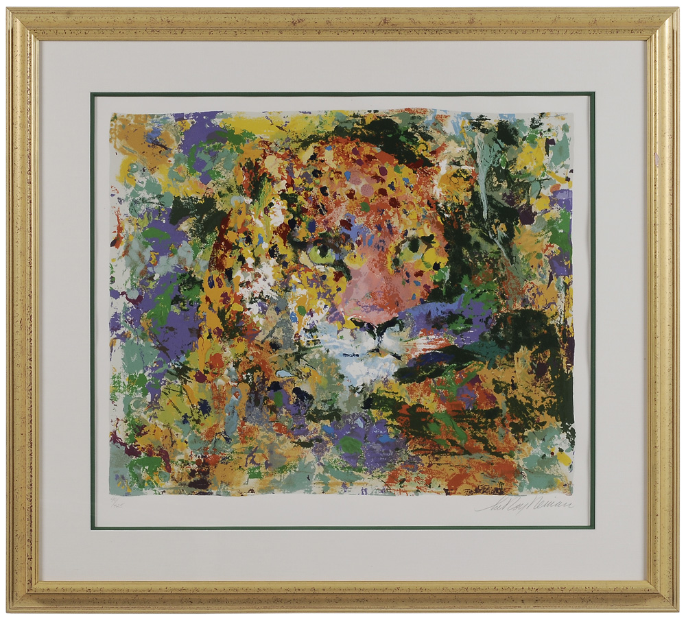 Appraisal: LeRoy Neiman American born Portrait of the Leopard edition signed