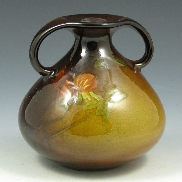 Appraisal: Owens Utopian Artist Signed Clover Vase Owens Utopian standard glaze