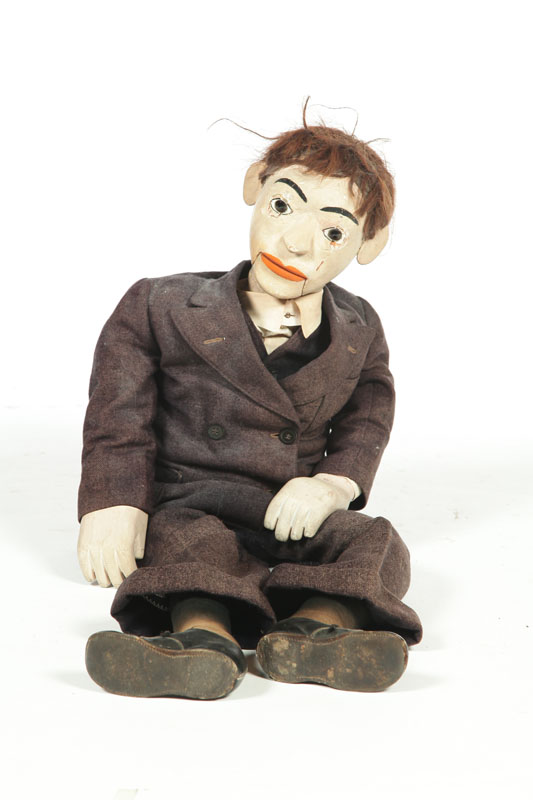 Appraisal: VENTRILOQUIST DUMMY Made by Kenneth Spencer Carved and painted pine