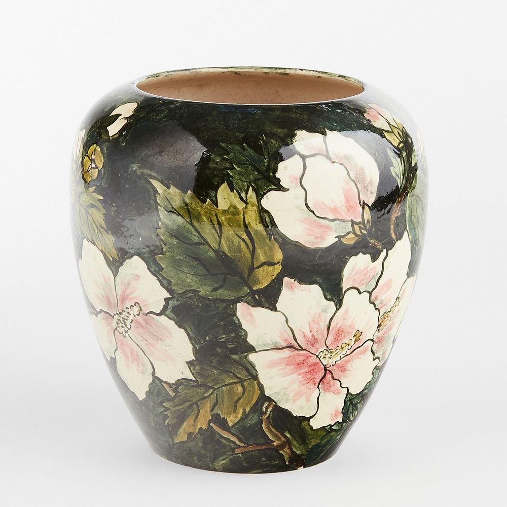 Appraisal: Attributed Pauline Jacobus Studio Pottery Flower Vase Attributed to Pauline