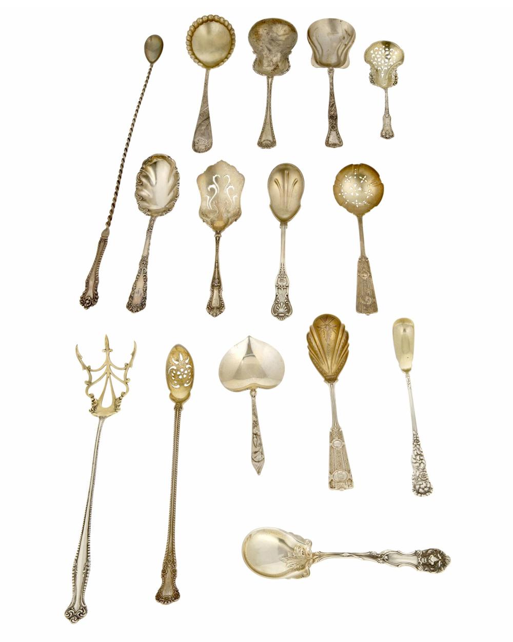 Appraisal: A group of sterling silver flatware Late th early th