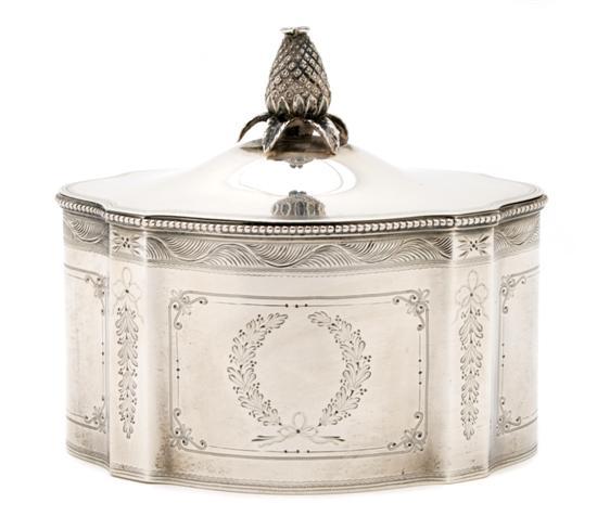 Appraisal: n American Sterling Silver Tea Caddy Goodnow and Jenks Retailed