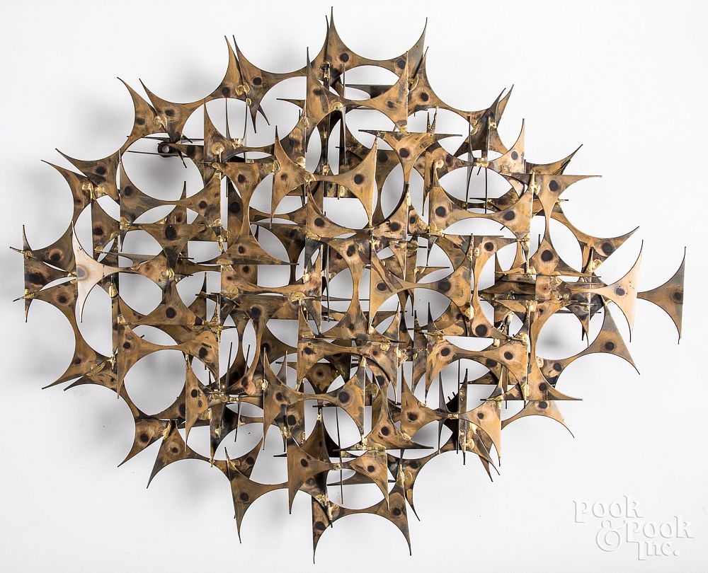 Appraisal: Marc Creates welded metal wall sculpture Marc Creates welded metal