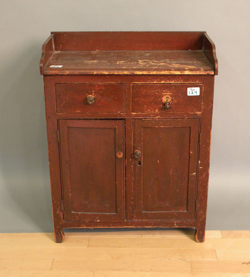 Appraisal: Child's poplar jelly cupboard th c h w