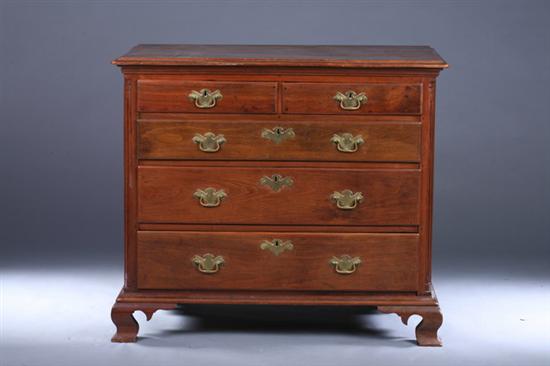 Appraisal: AMERICAN FEDERAL WALNUT CHEST OF DRAWERS th century with fluted