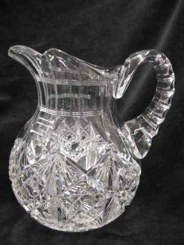 Appraisal: Hawkes Cut Glass Pitcher brilliant period heavy cutwork '' signed