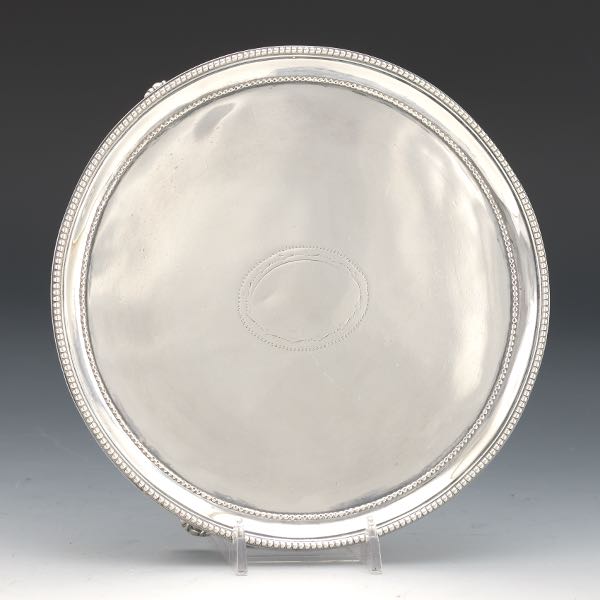 Appraisal: GEORGE III STERLING SILVER FOOTED SALVER BY ROBERT JONES I