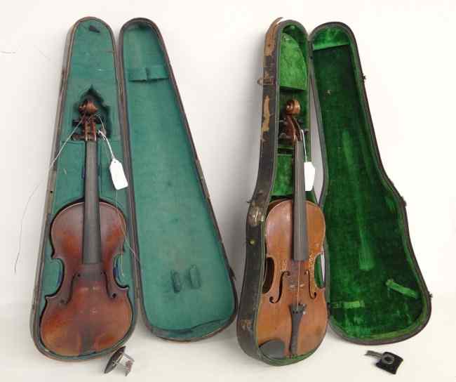 Appraisal: Lot two early violins including one labeled ''Ludovicus Bausch filius