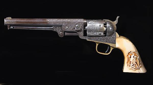 Appraisal: A custom engraved Colt Model Navy percussion revolver Serial no