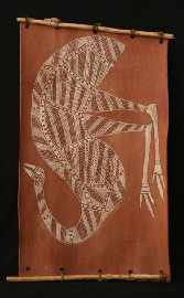 Appraisal: Anchor Barbuwa Kurrkgidj - Burdikadj Emu ochre on bark x