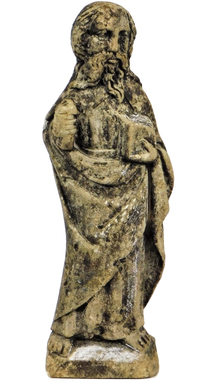 Appraisal: C CONTINENTAL MEDIEVAL LIMESTONE CHRISTIAN SAINT Europe th CenturyFinely carved