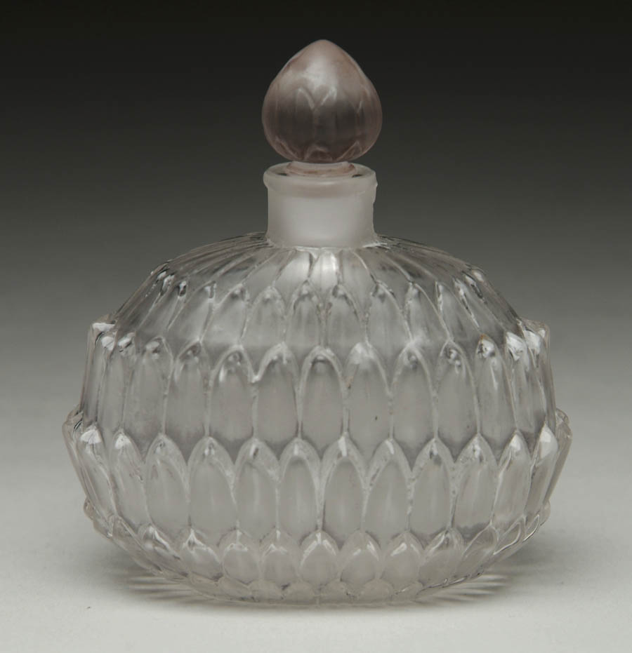 Appraisal: LALIQUE AMEILE BOTTLE Very pretty scent bottle has allover pressed