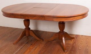 Appraisal: Oval Dining Table Handcrafted By Alishaan Bench crafted oval dining