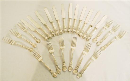 Appraisal: Gorham ''Royal Oak'' pattern sterling silver flatware including twelve dinner