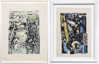 Appraisal: Two Albert Urban prints Germany New York - abstract compositions