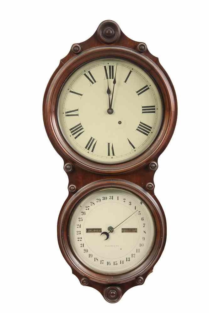 Appraisal: SETH THOMAS DOUBLE DIAL WALL CLOCK - Seth Thomas Double