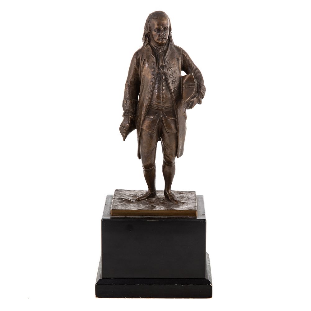 Appraisal: Patinated Spelter Figure of Benjamin Franklin Early th century standing