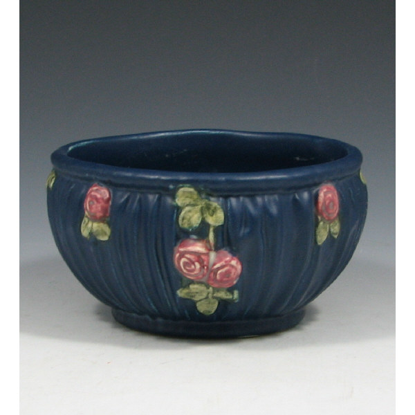 Appraisal: Weller Blue Drapery Bowl - Mint Weller Blue Drapery bowl